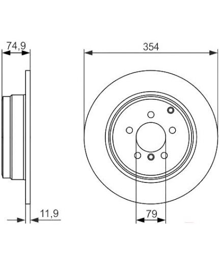 BOSCH Тормозной диск задний