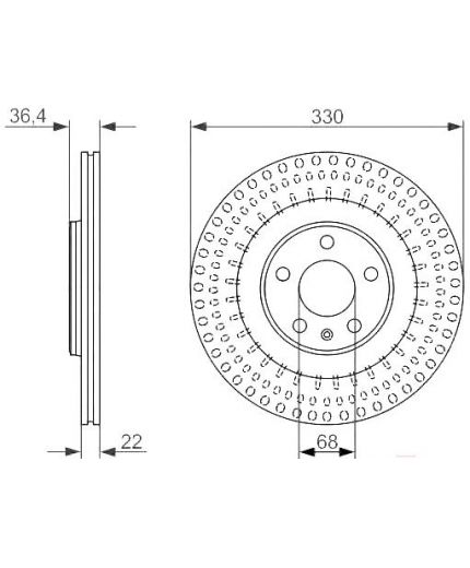 BOSCH Тормозной диск задний