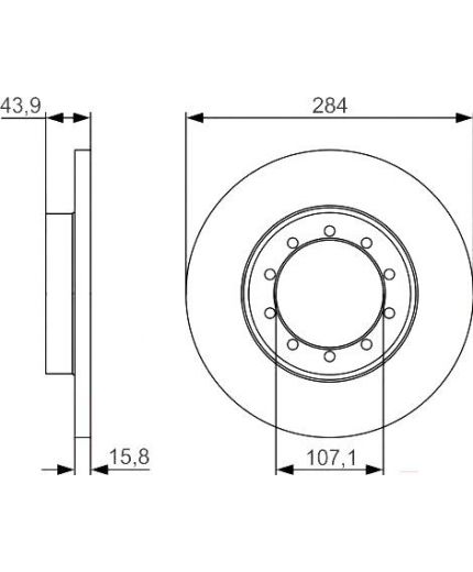 BOSCH Тормозной диск задний