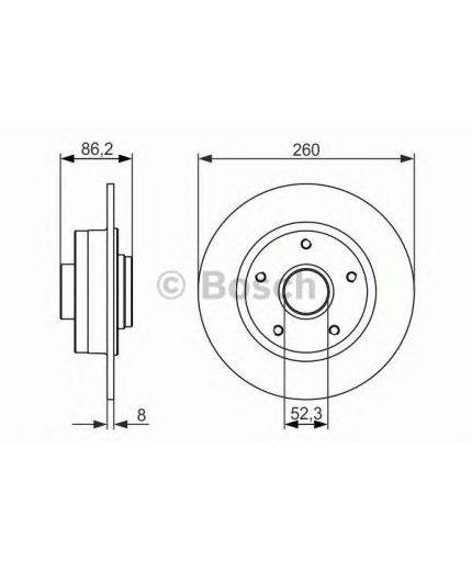 BOSCH Тормозной диск задний Фото 2