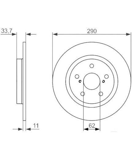 BOSCH Тормозной диск задний