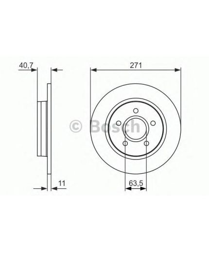 BOSCH Тормозной диск задний