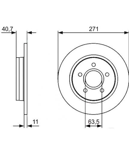 BOSCH Тормозной диск задний Фото 2