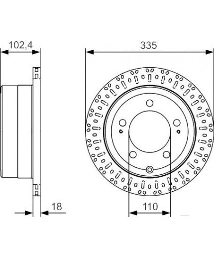 BOSCH Тормозной диск задний