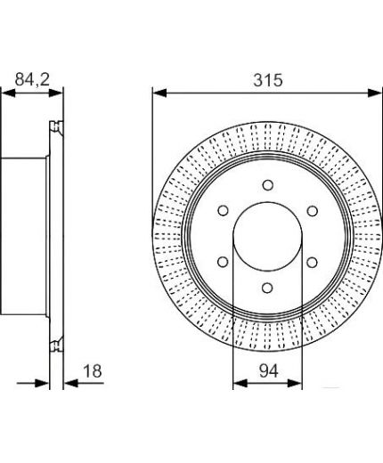 BOSCH Тормозной диск задний
