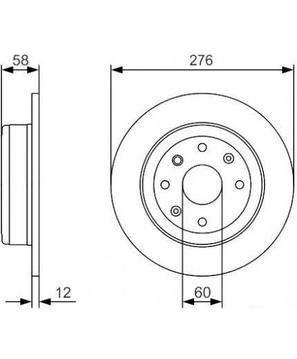 BOSCH Тормозной диск задний