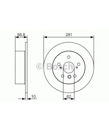 BOSCH Тормозной диск задний