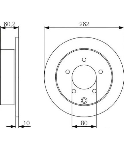 BOSCH Тормозной диск задний