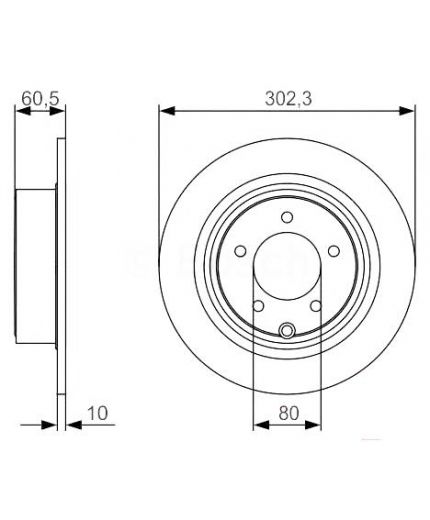 BOSCH Тормозной диск задний