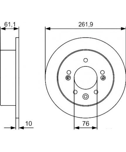 BOSCH Тормозной диск задний