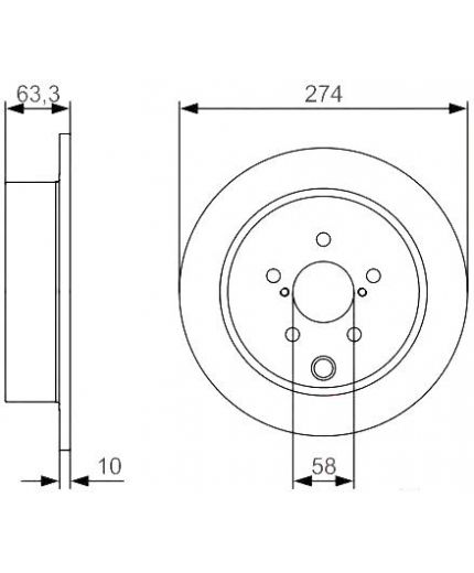 BOSCH Тормозной диск задний