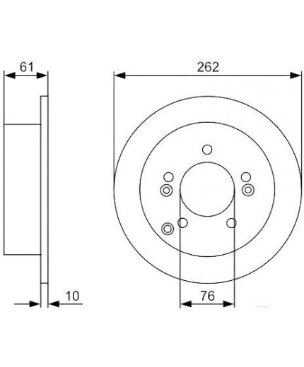 BOSCH Тормозной диск задний