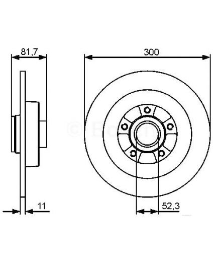 BOSCH Тормозной диск задний