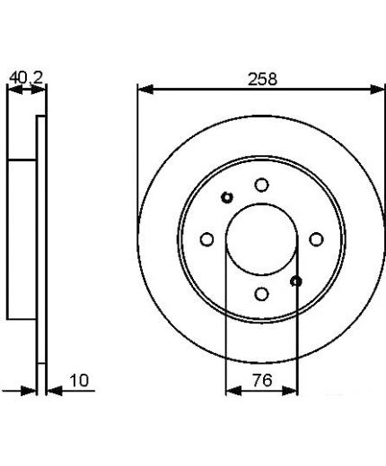 BOSCH Тормозной диск задний