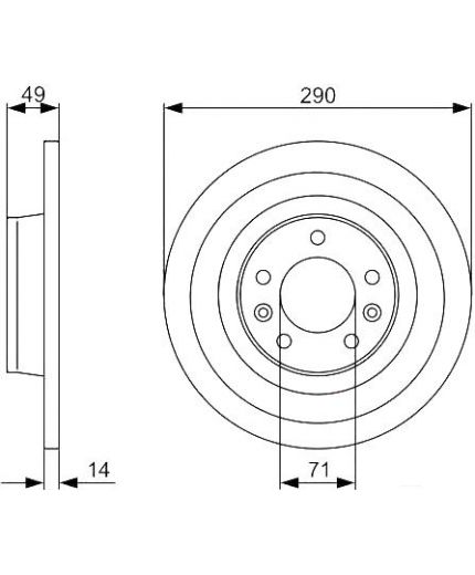 BOSCH Тормозной диск задний
