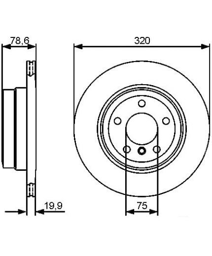 BOSCH Тормозной диск задний