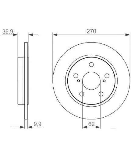 BOSCH Тормозной диск задний