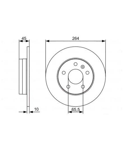 BOSCH Тормозной диск задний