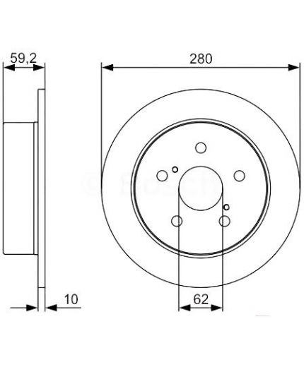 BOSCH Тормозной диск задний