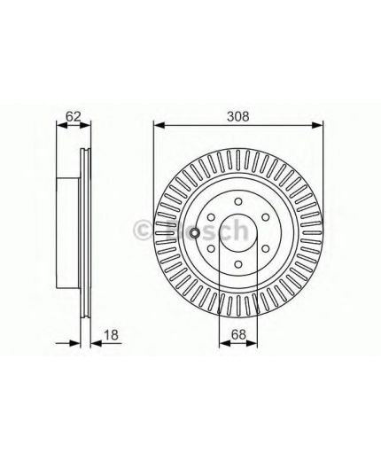 BOSCH Тормозной диск задний Фото 2