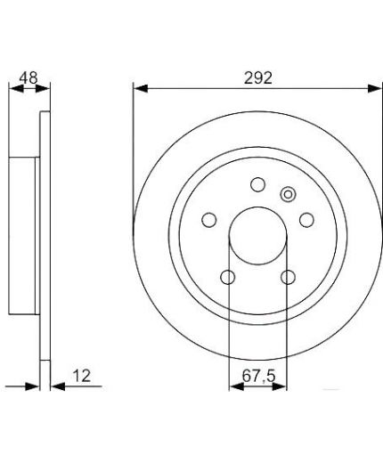BOSCH Тормозной диск задний