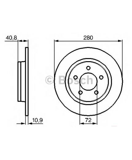 BOSCH Тормозной диск задний