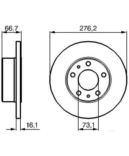 BOSCH Тормозной диск задний