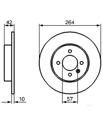 BOSCH Тормозной диск задний