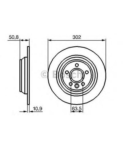 BOSCH Тормозной диск задний