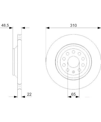 BOSCH Тормозной диск задний
