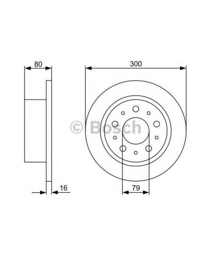 BOSCH Тормозной диск задний