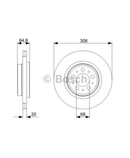 BOSCH Тормозной диск задний