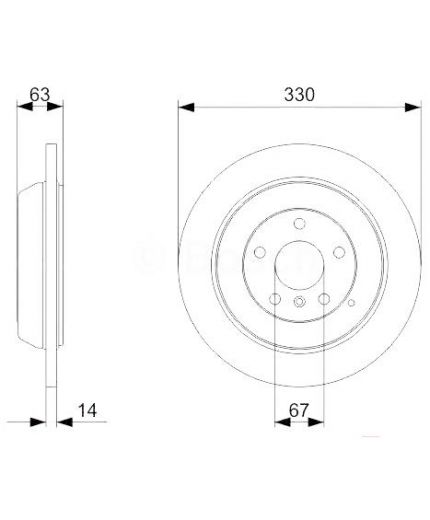 BOSCH Тормозной диск задний