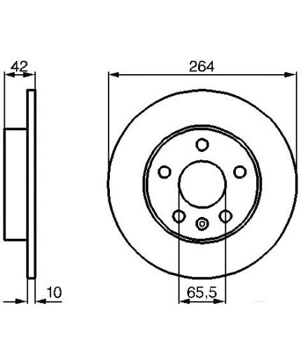 BOSCH Тормозной диск задний