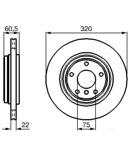 BOSCH Тормозной диск задний