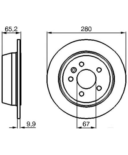BOSCH Тормозной диск задний