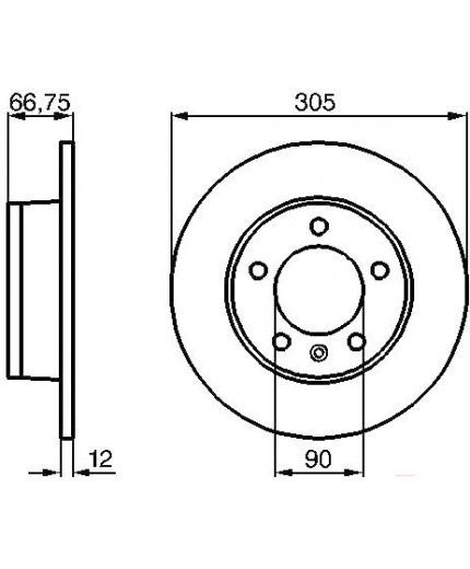 BOSCH Тормозной диск задний