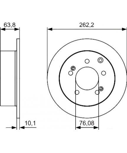 BOSCH Тормозной диск задний