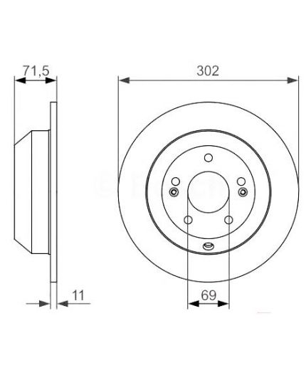 BOSCH Тормозной диск задний