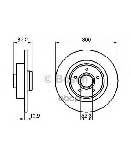 BOSCH Тормозной диск задний Фото 2
