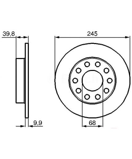 BOSCH Тормозной диск задний
