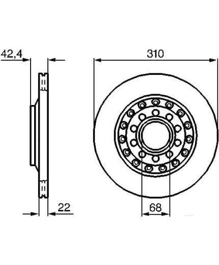 BOSCH Тормозной диск задний