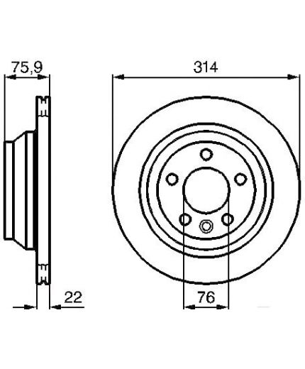 BOSCH Тормозной диск задний