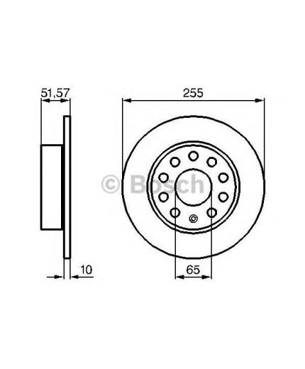 BOSCH Тормозной диск задний