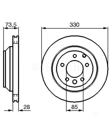 BOSCH Тормозной диск задний