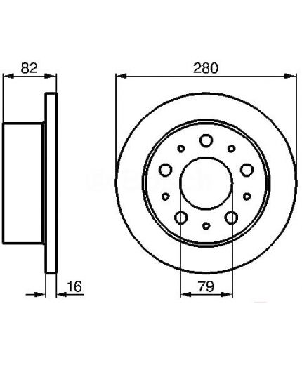 BOSCH Тормозной диск задний