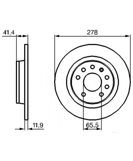 BOSCH Тормозной диск задний