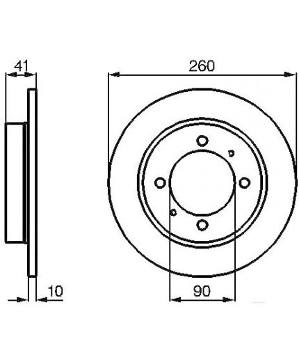 BOSCH Тормозной диск задний