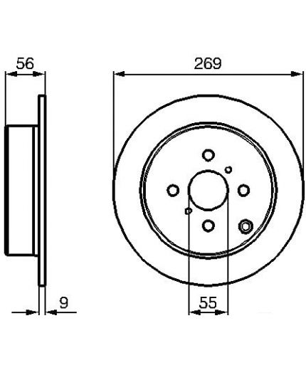 BOSCH Тормозной диск задний