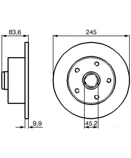 BOSCH Тормозной диск задний
